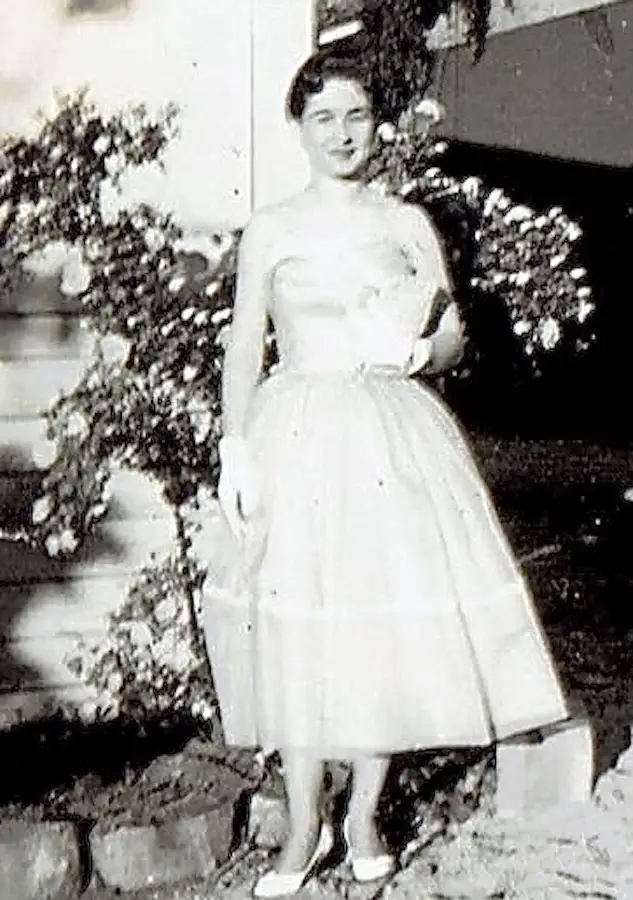 Lynns graduation in her grad dress.